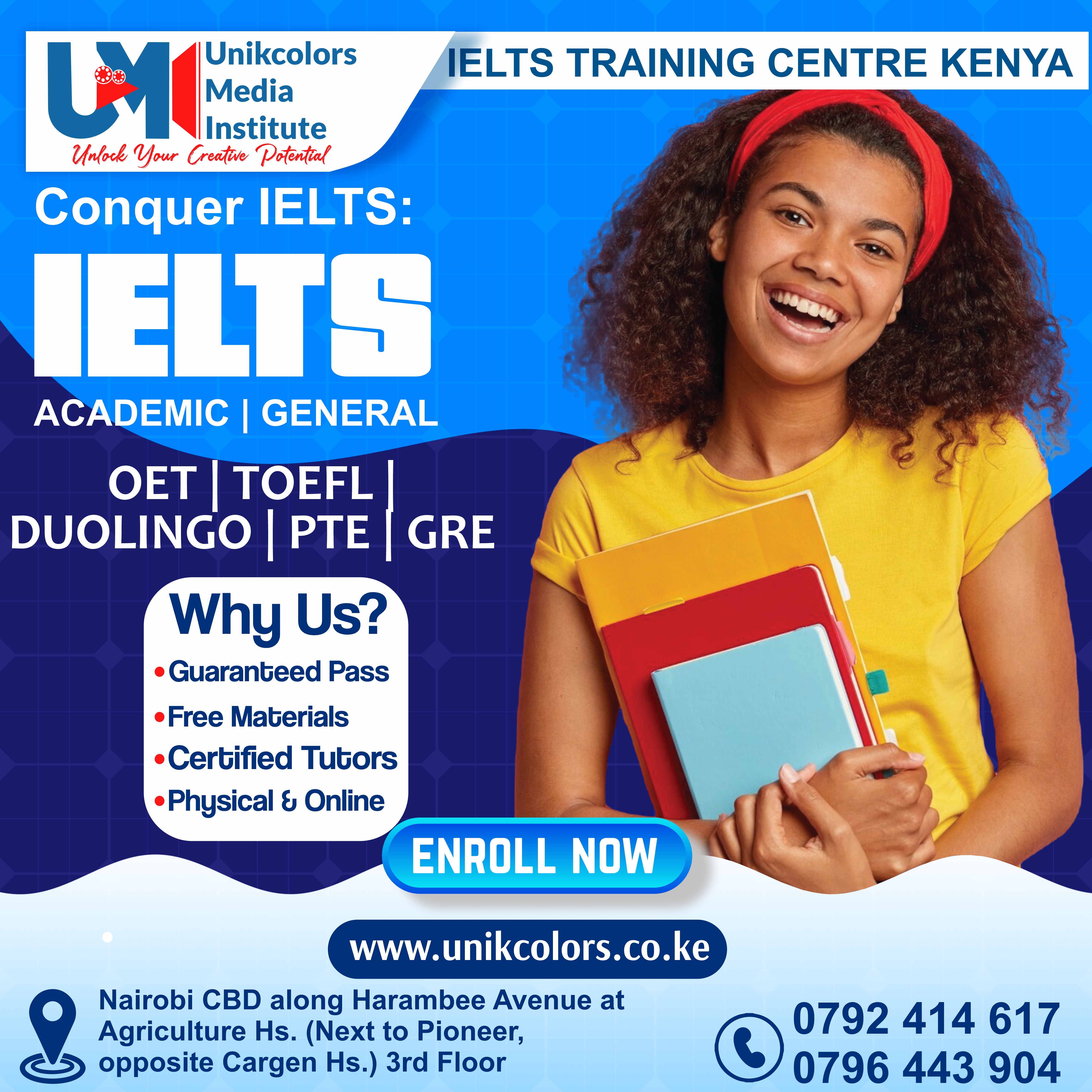 IELTS TRAINING CENTRE KENYA - IELTS PREPARATION | OET | TOEFL | PTE | GRE | DUOLINGO